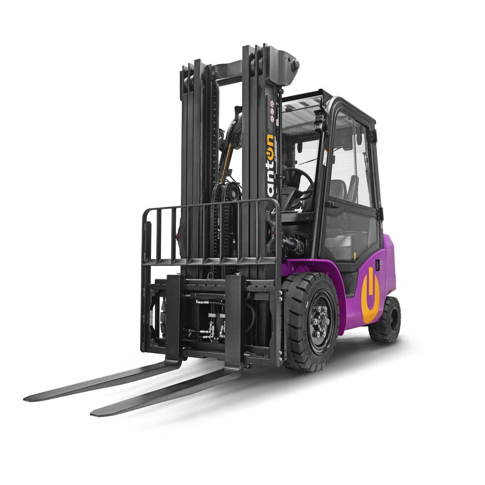 AntOn by Jungheinrich CBH lithium electric forklift with enclosed cab